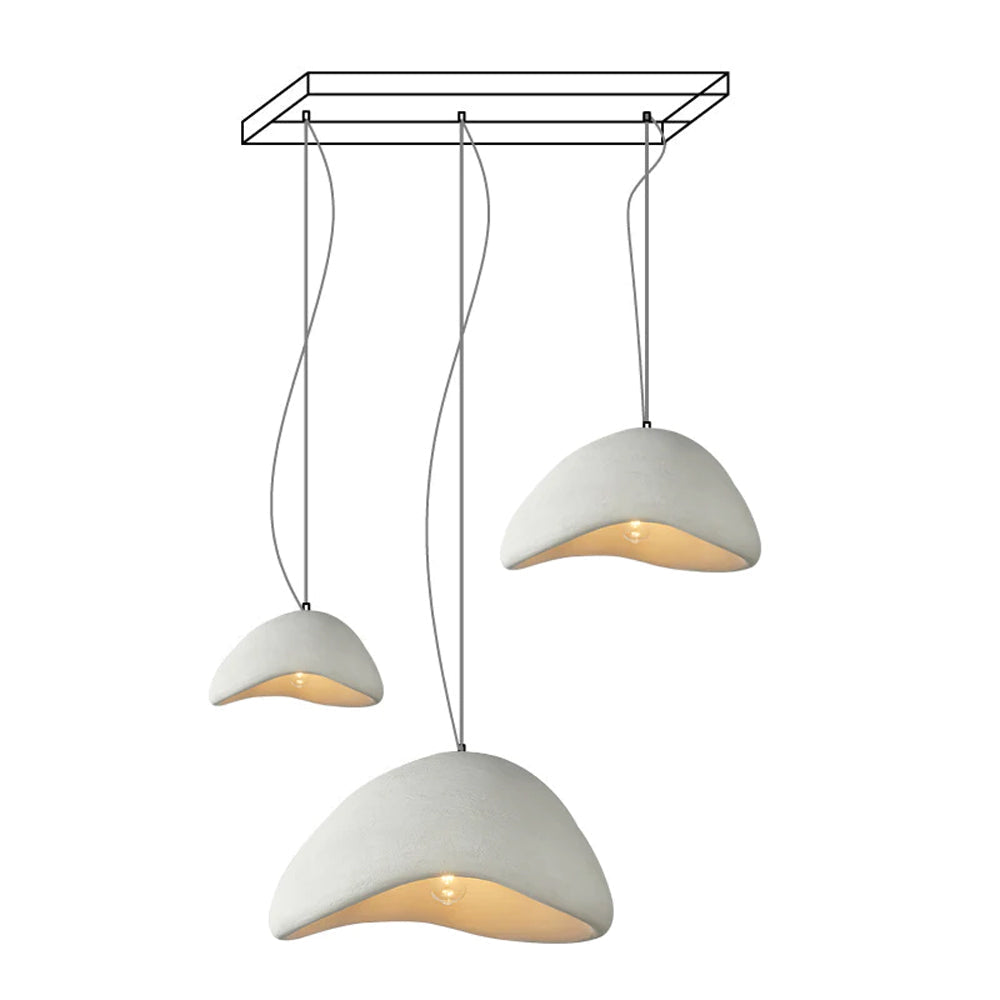 Modern Cloud Inspired Multi Light Pendant Combination Chandelier for Living Room and High Ceilings