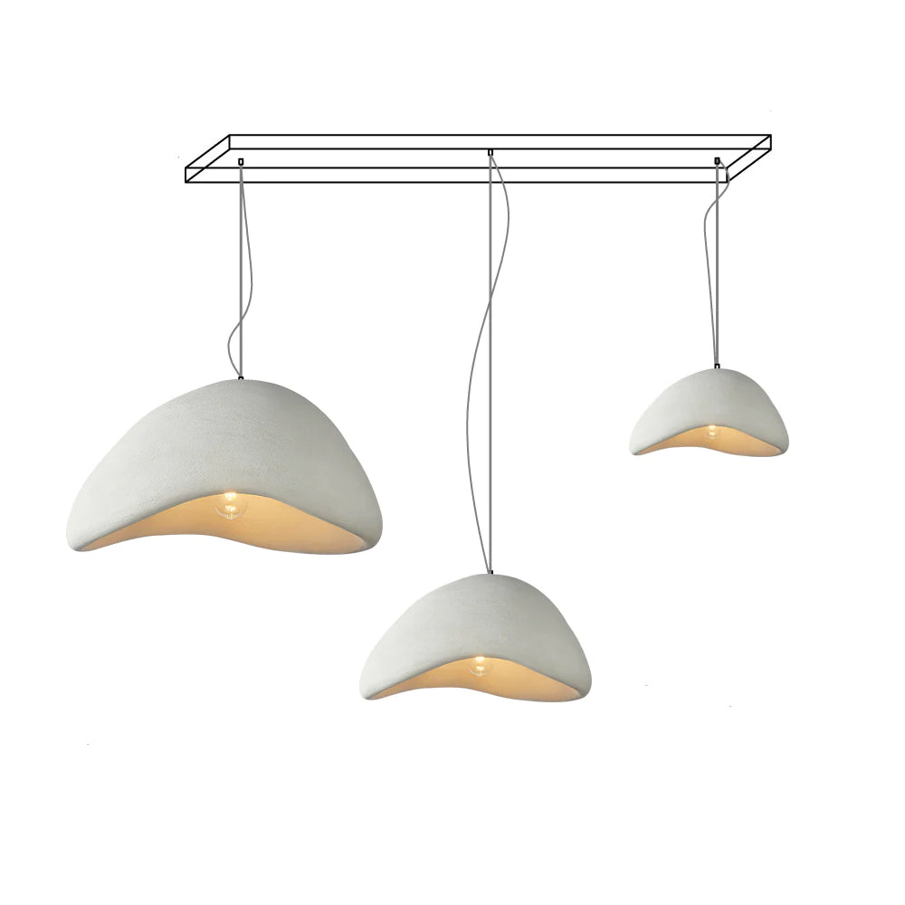 Modern Cloud Inspired Multi Light Pendant Combination Chandelier for Living Room and High Ceilings