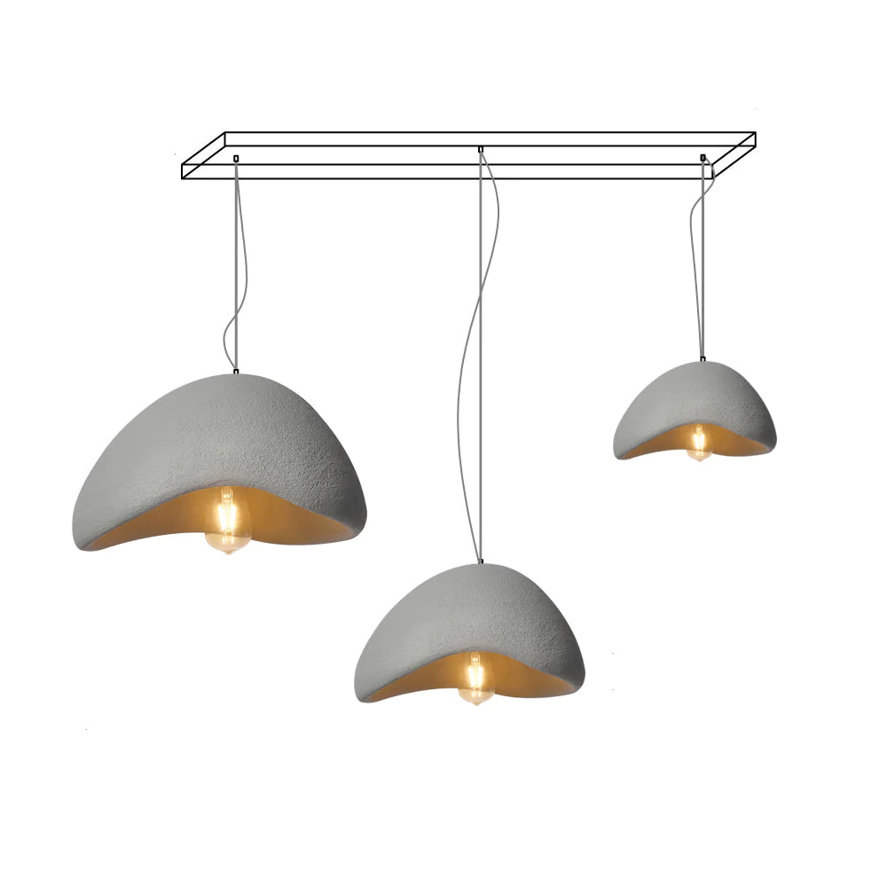Modern Cloud Inspired Multi Light Pendant Combination Chandelier for Living Room and High Ceilings