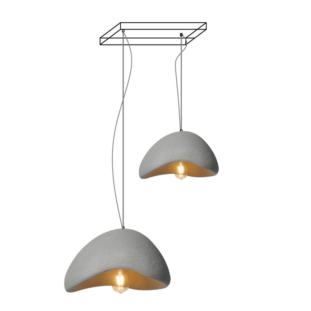 Modern Cloud Inspired Multi Light Pendant Combination Chandelier for Living Room and High Ceilings