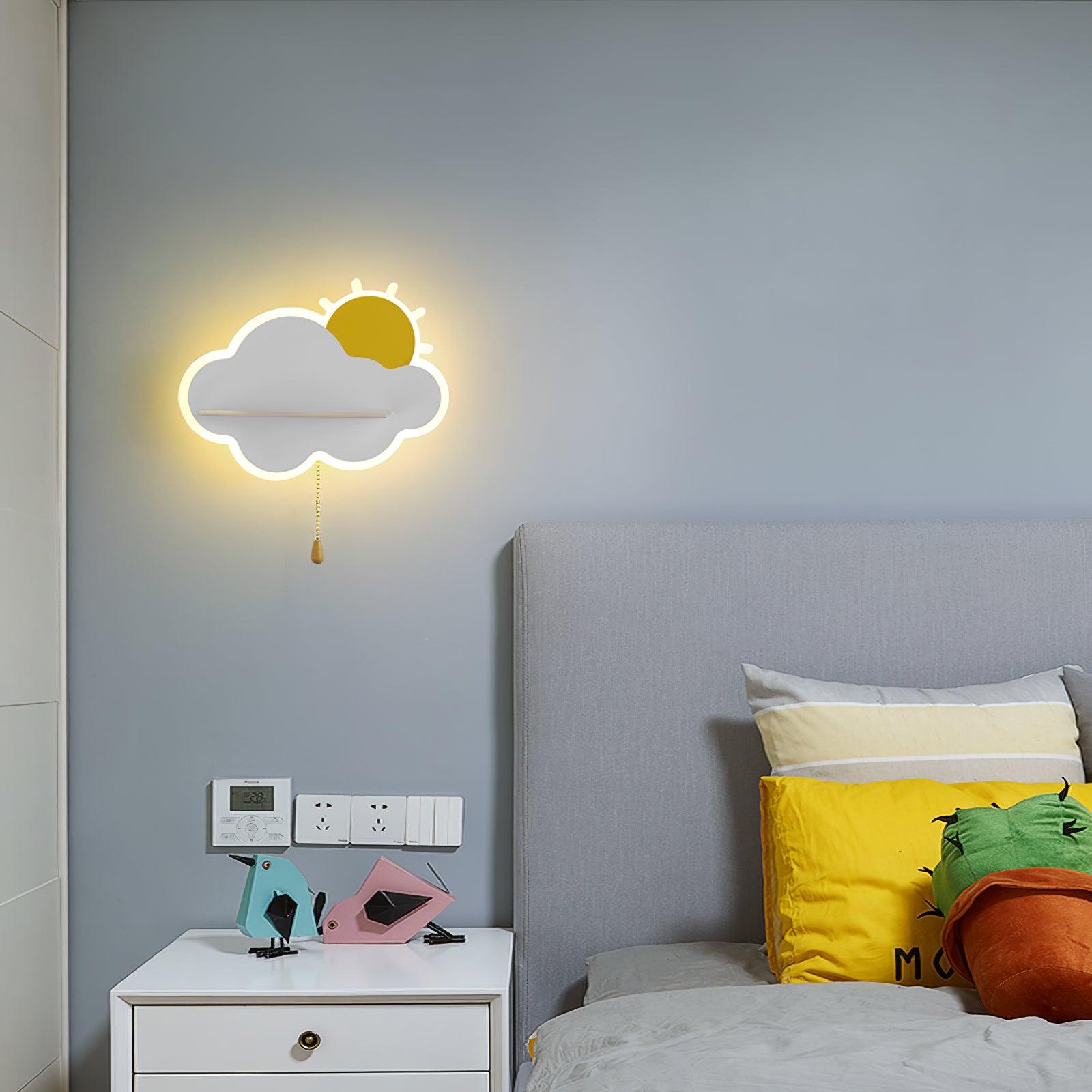 Modern Cloud Shaped LED Wall Light Sconce for Children Bedroom and Nursery Decor