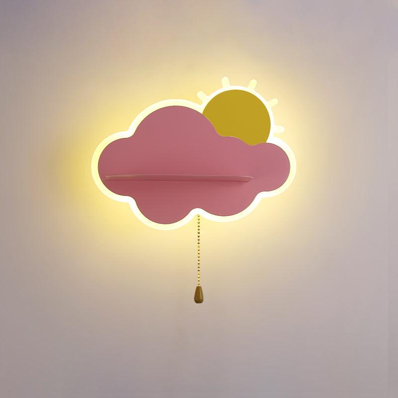 Modern Cloud Shaped LED Wall Light Sconce for Children Bedroom and Nursery Decor