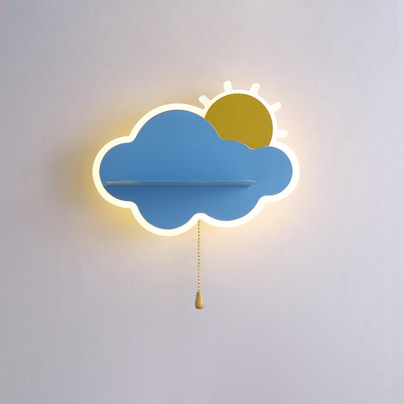 Modern Cloud Shaped LED Wall Light Sconce for Children Bedroom and Nursery Decor