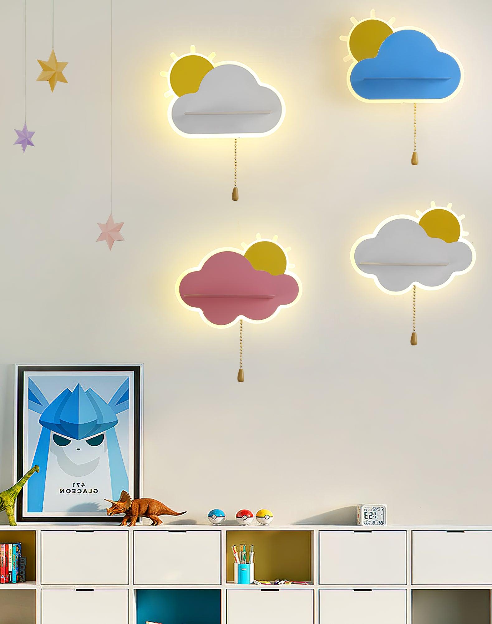 Modern Cloud Shaped LED Wall Light Sconce for Children Bedroom and Nursery Decor