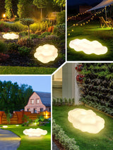 Modern Cloud Shaped Outdoor Floor Light for Garden and Patio Waterproof LED Path Lighting