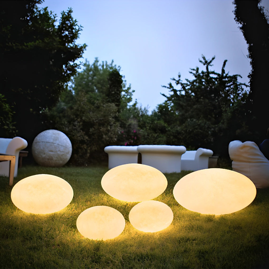 Modern Cobblestone LED Outdoor Garden Lawn Floor Lamp Waterproof Pathway Light