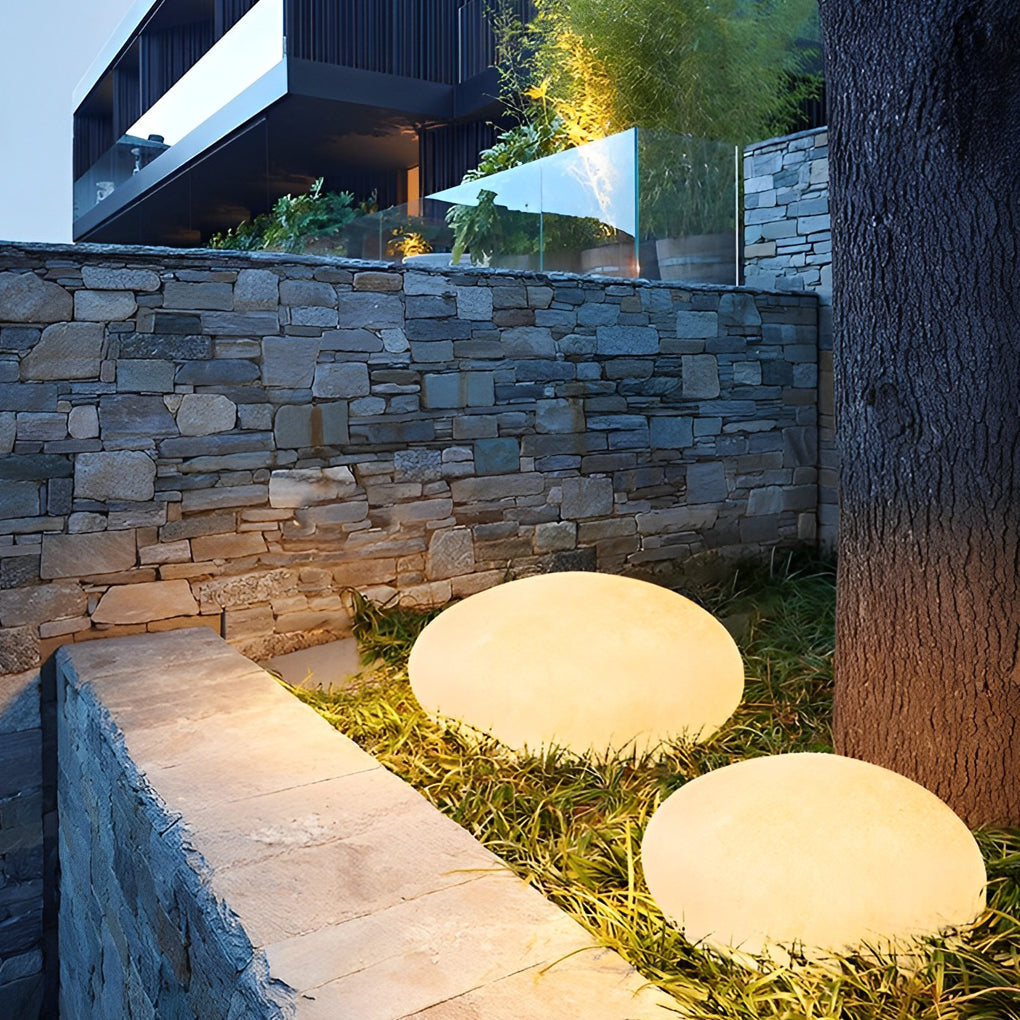 Modern Cobblestone LED Outdoor Garden Lawn Floor Lamp Waterproof Pathway Light
