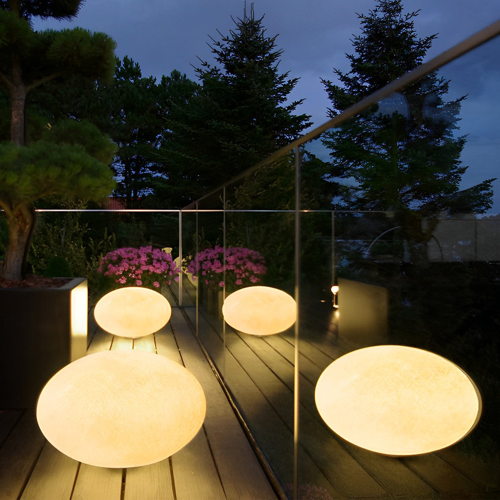 Modern Cobblestone LED Outdoor Garden Lawn Floor Lamp Waterproof Pathway Light