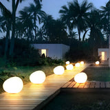 Modern Cobblestone LED Outdoor Garden Pathway Lights with 3 Step Dimming