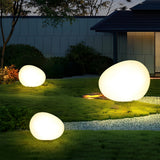 Modern Cobblestone LED Outdoor Garden Pathway Lights with 3 Step Dimming