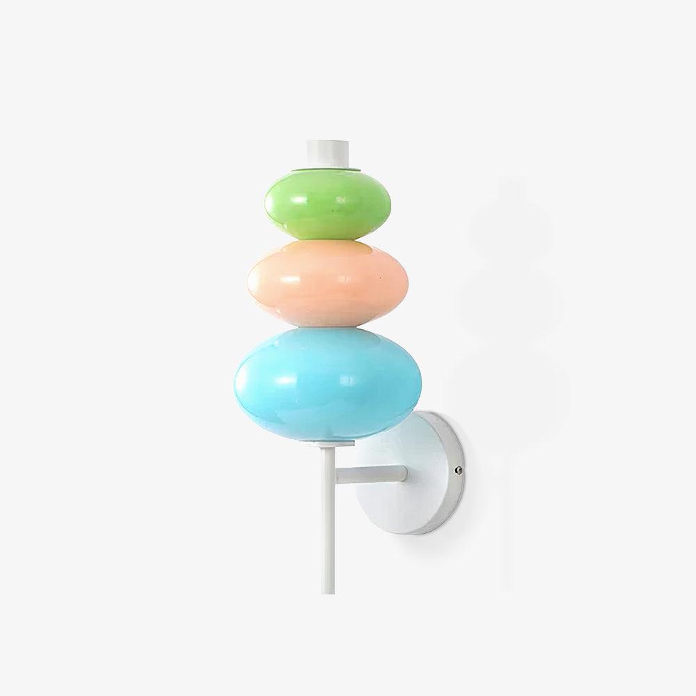 Modern Colorful Glass Candy String Wall Sconce Lantern LED Light for Bedroom Living Room