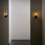Modern Column Torch Wall Sconce LED Indoor Lighting with Glass Cylinder Shade
