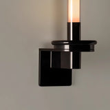 Modern Column Torch Wall Sconce LED Indoor Lighting with Glass Cylinder Shade