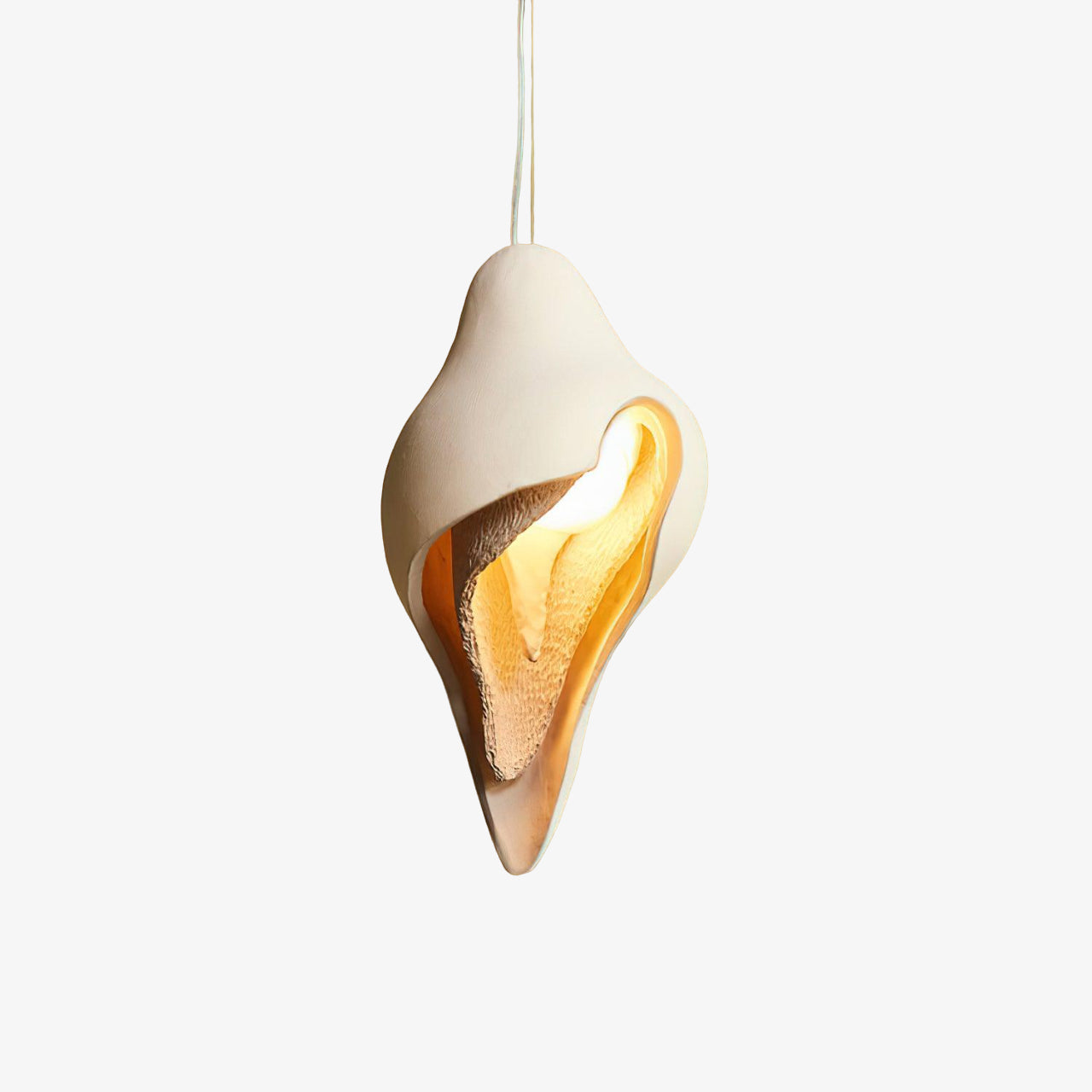 Modern Conch Resin Pendant Light Artistic Shell Shaped Hanging Ceiling Lamp for Interior Decor