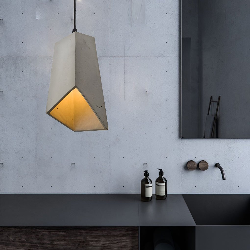 Modern Concrete Pendant Light Industrial Cement Hanging Lamp for Farmhouse Kitchen Island and Dining Area