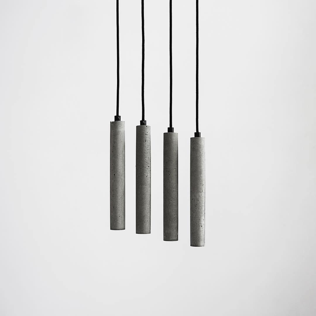 Modern Concrete Terrazzo Pendant Light Industrial Minimalist Cylinder Hanging Lamp for Kitchen and Dining Room