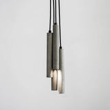 Modern Concrete Terrazzo Pendant Light Industrial Minimalist Cylinder Hanging Lamp for Kitchen and Dining Room