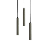 Modern Concrete Terrazzo Pendant Light Industrial Minimalist Cylinder Hanging Lamp for Kitchen and Dining Room