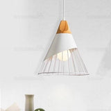 Modern Conical Lantern Pendant Light for Kitchen Island Metal LED Hanging Ceiling Lamp
