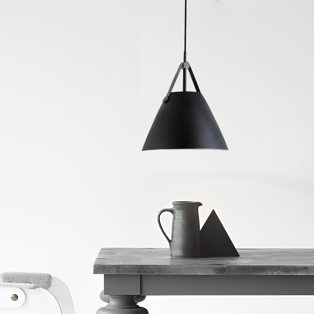 Modern Conical Nordic Pendant Light Metal Hanging Lamp for Kitchen Island and Dining Room