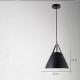 Modern Conical Nordic Pendant Light Metal Hanging Lamp for Kitchen Island and Dining Room