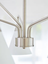 Modern Cono Multi Head Asymmetric Pendant Light Sand Nickel Cone Chandelier