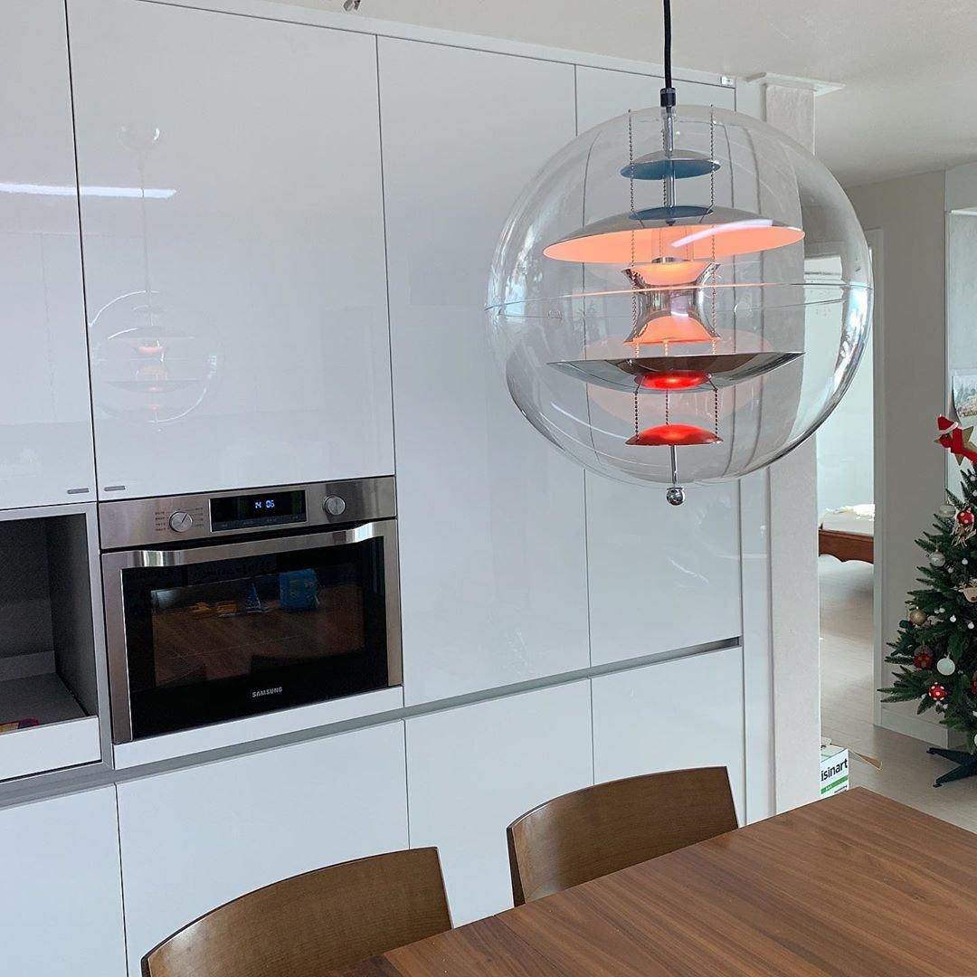 Modern Contemporary Round Sphere Acrylic Pendant Light Globe Hanging Lamp