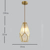 Modern Copper and Glass Geometric Pendant Light for Kitchen Island and Dining Room