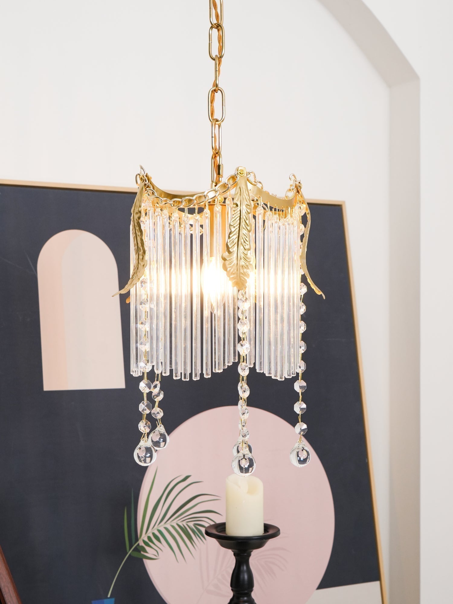 Modern Copper and Glass Globe Pendant Light Fixture for Elegant Indoor Decor