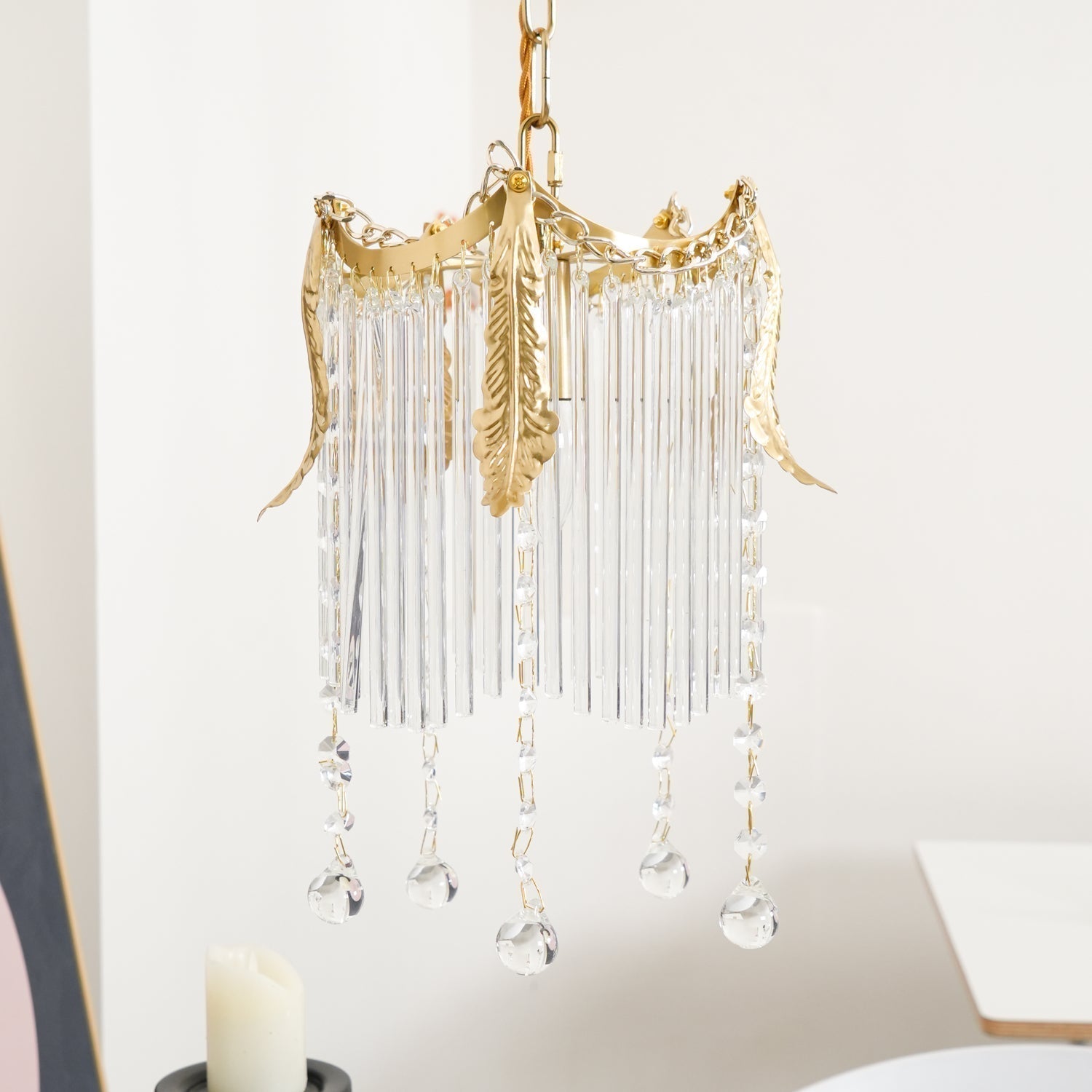 Modern Copper and Glass Globe Pendant Light Fixture for Elegant Indoor Decor