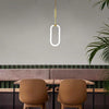 Modern Copper LED Pendant Light Nordic Style Gold Hanging Fixture for Kitchen Island and Dining Room