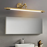 Modern Copper LED Vanity Light 180 Degree Rotatable Bathroom Mirror Lamp with 3 Color Modes