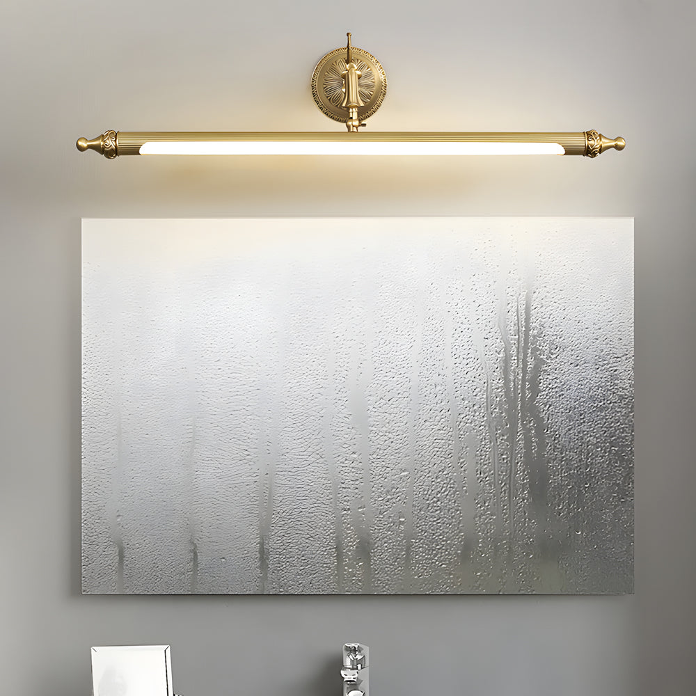 Modern Copper LED Vanity Light 180 Degree Rotatable Bathroom Mirror Lamp with 3 Color Modes