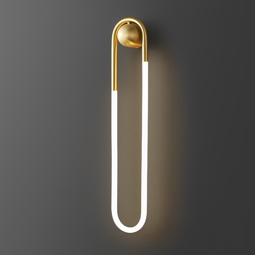 Modern Copper LED Wall Lamp with Three Step Dimming for Bedroom and Corridor