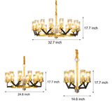 Modern Copper Molecular Glass Globe Chandelier Nordic Luxury Pendant Lighting