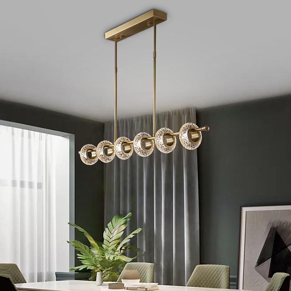 Modern Copper Sputnik Glass Chandelier Luxury Brass Island Ceiling Pendant Light Fixture