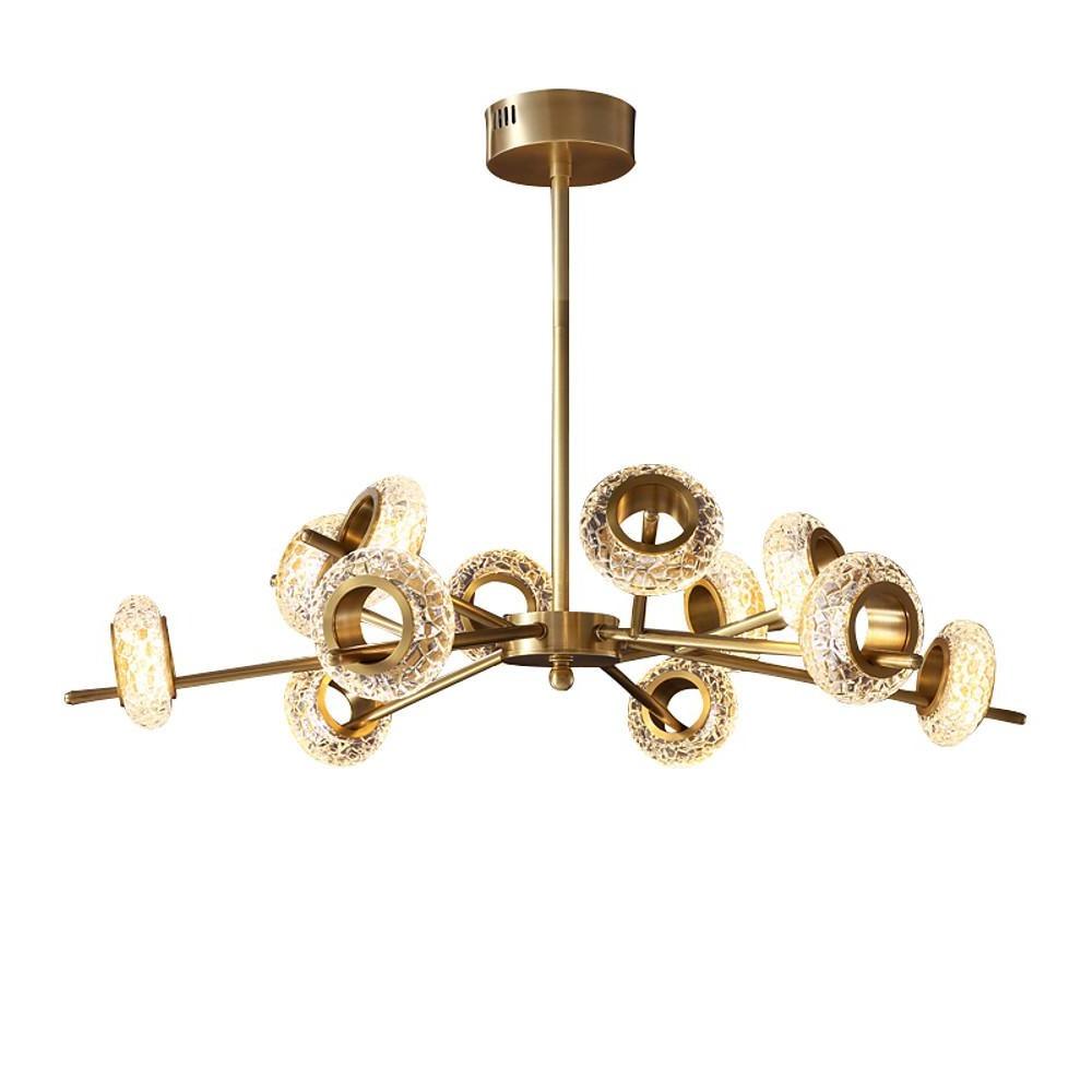 Modern Copper Sputnik Glass Chandelier Luxury Brass Island Ceiling Pendant Light Fixture