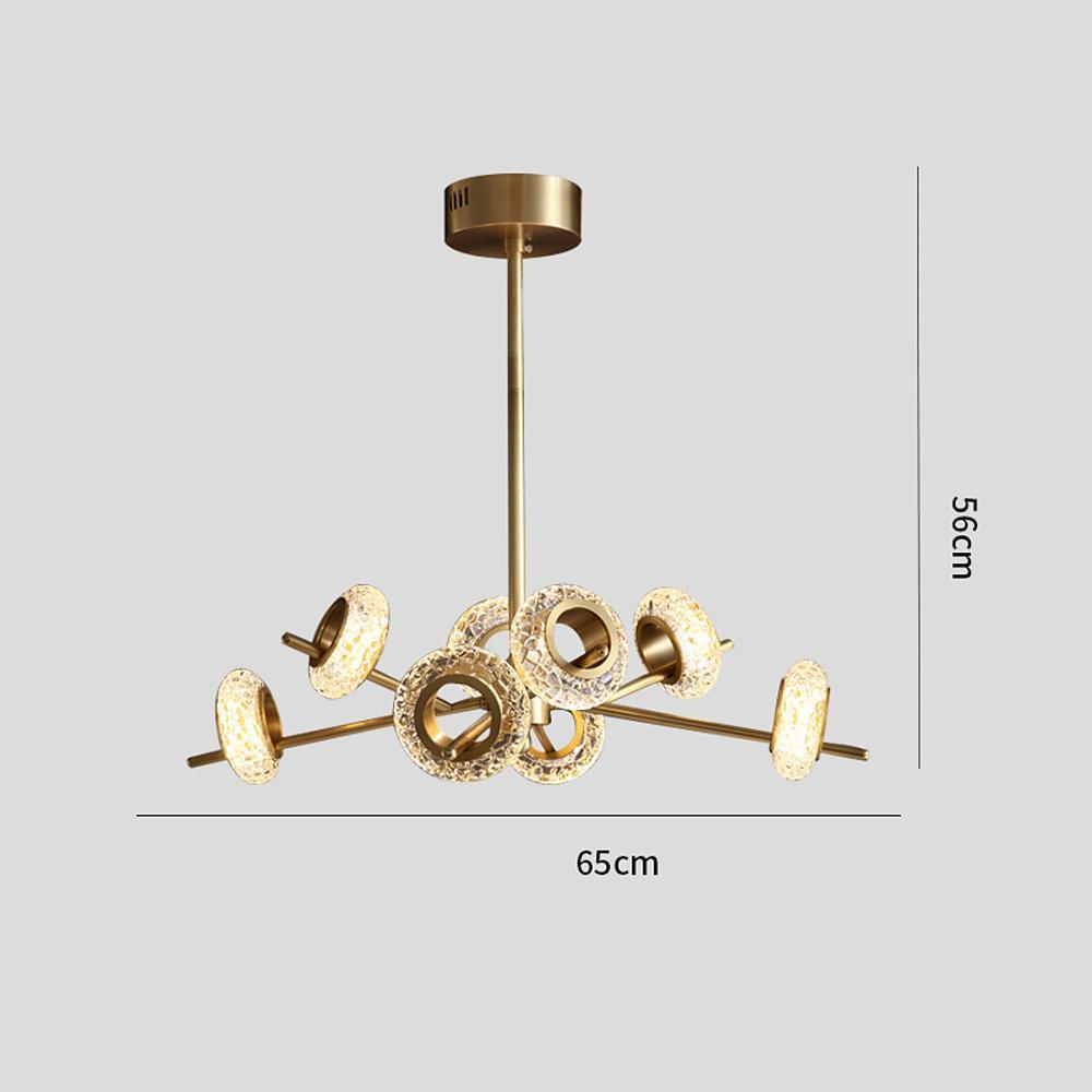 Modern Copper Sputnik Glass Chandelier Luxury Brass Island Ceiling Pendant Light Fixture