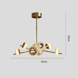Modern Copper Sputnik Glass Chandelier Luxury Brass Island Ceiling Pendant Light Fixture