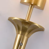 Modern Copper Wall Sconce 1 Light Indoor Fixture with White Fabric Shade 26 Inch Height