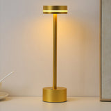 Modern Cordless Aluminum Rod LED Table Lamp with Touch Dimming Sensor