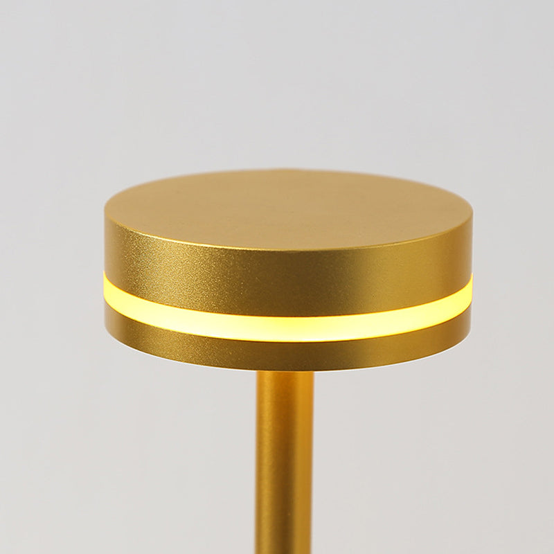 Modern Cordless Aluminum Rod LED Table Lamp with Touch Dimming Sensor