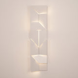 Modern Cordless LED Wall Sconce Matte White Aluminum Rechargeable Decorative Lighting