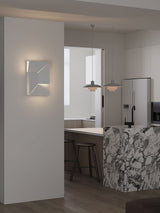 Modern Cordless LED Wall Sconce Matte White Aluminum Rechargeable Decorative Lighting