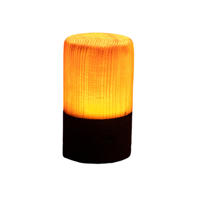 Modern Cordless Solid Wood Cube Table Lamp Rechargeable LED Accent Night Light for Living Room