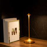 Modern Cordless Triangle LED Table Lamp Portable Dimmable Desk Light for Bedroom