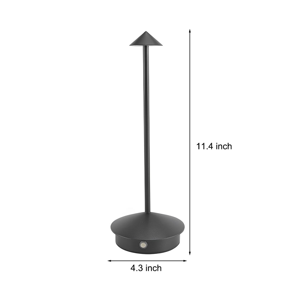 Modern Cordless Triangle LED Table Lamp Portable Dimmable Desk Light for Bedroom