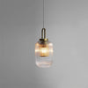 Modern Covent Handblown Glass Pendant Light Gold Metal Hanging Fixture for Kitchen and Dining Room