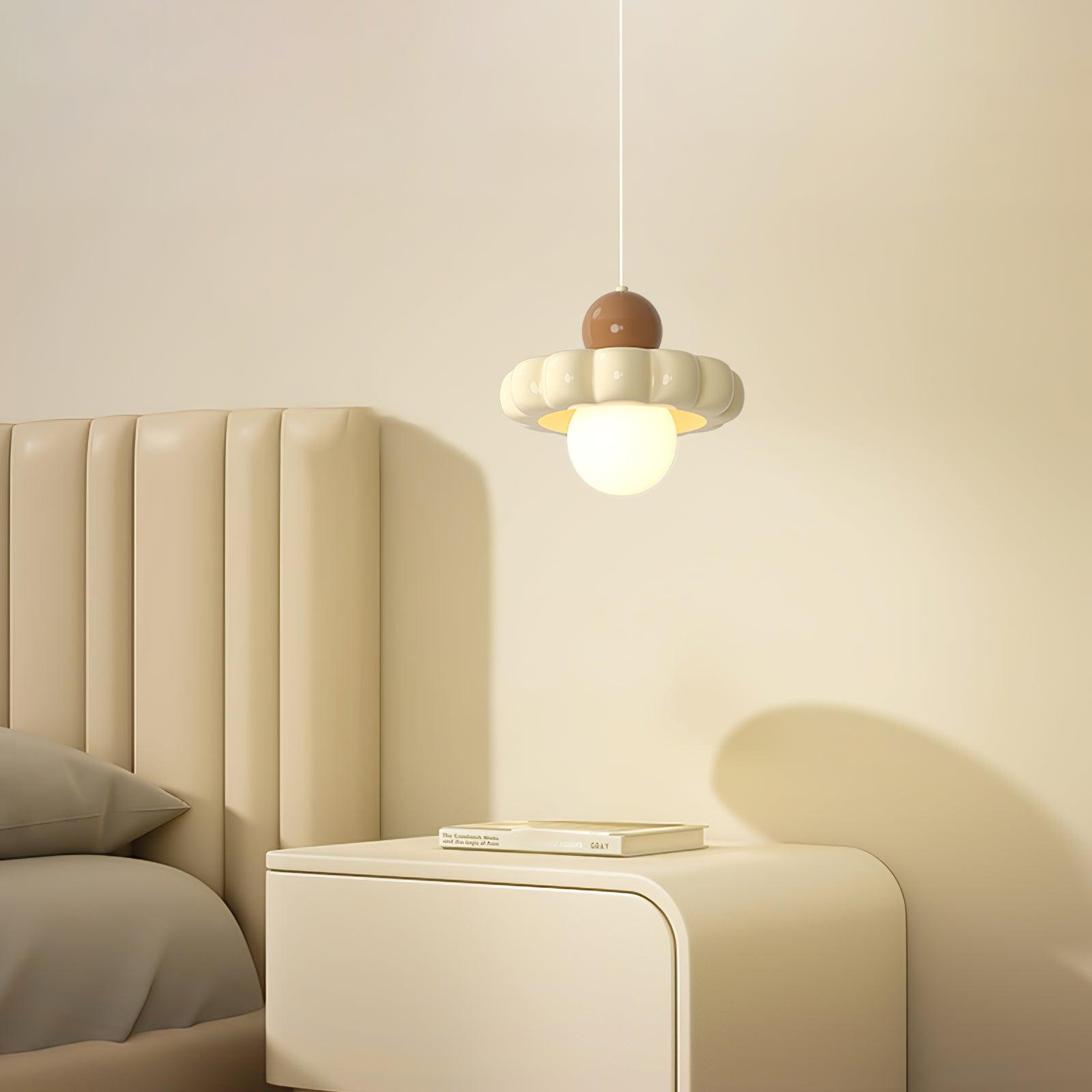 Modern Cream Cloud Pendant Light Resin Hanging Ceiling Lamp for Stylish Interior Decor