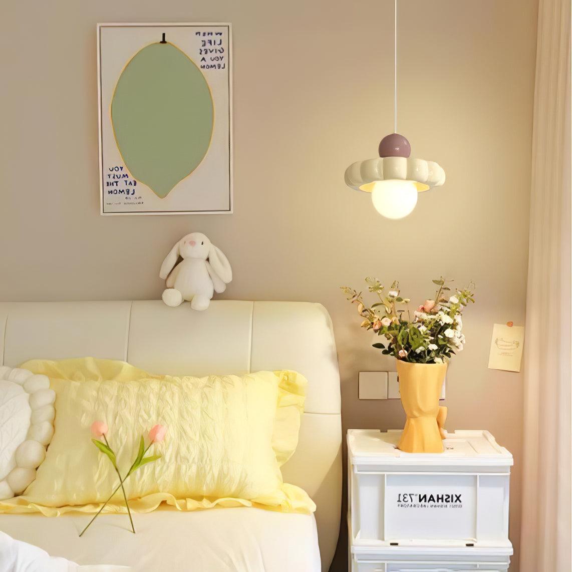 Modern Cream Cloud Pendant Light Resin Hanging Ceiling Lamp for Stylish Interior Decor